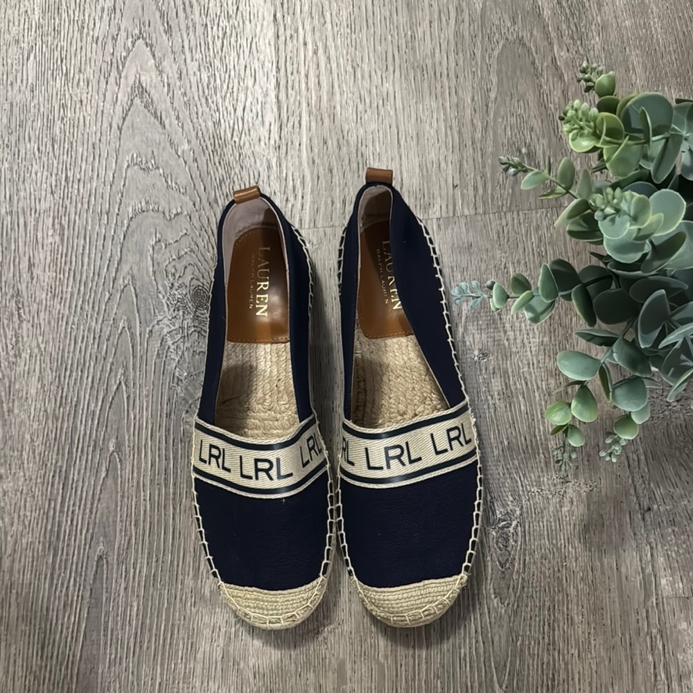Lauren Ralph Lauren Navy Espadrille Flats